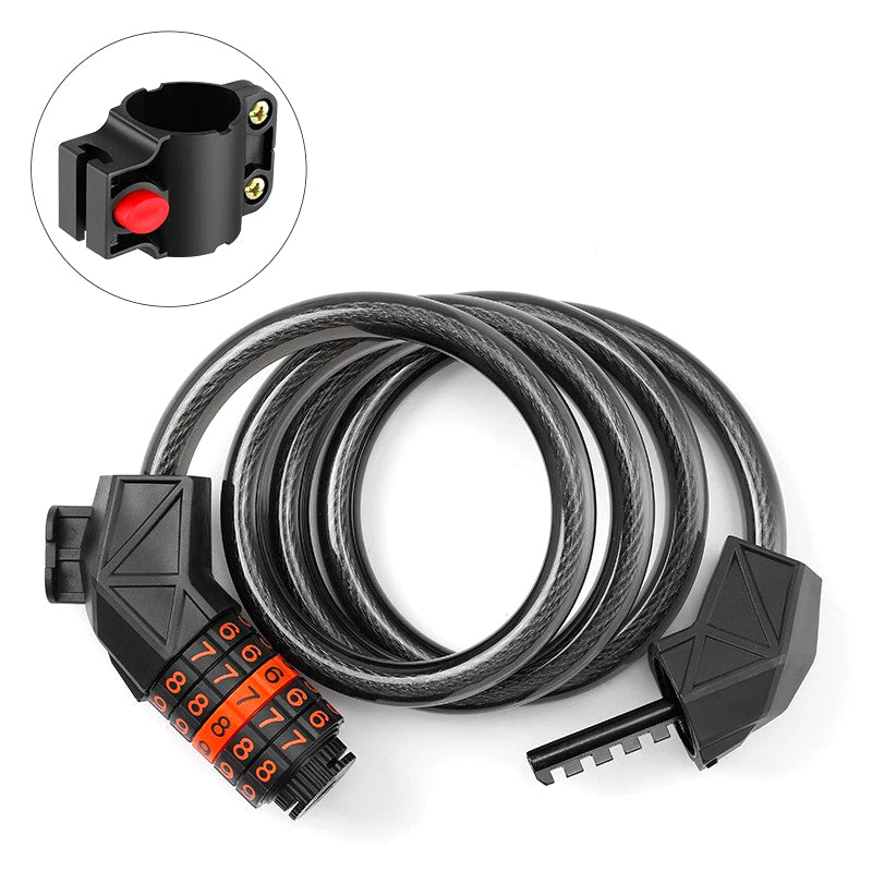 BG-4119 1.1m Bicycle Steel Cable Security Lock 5 Digit Password Anti-theft Bike Lock BG-4119 1.1m Bicycle Steel Cable Security Lock 5 Digit Password Anti-theft Bike Lock